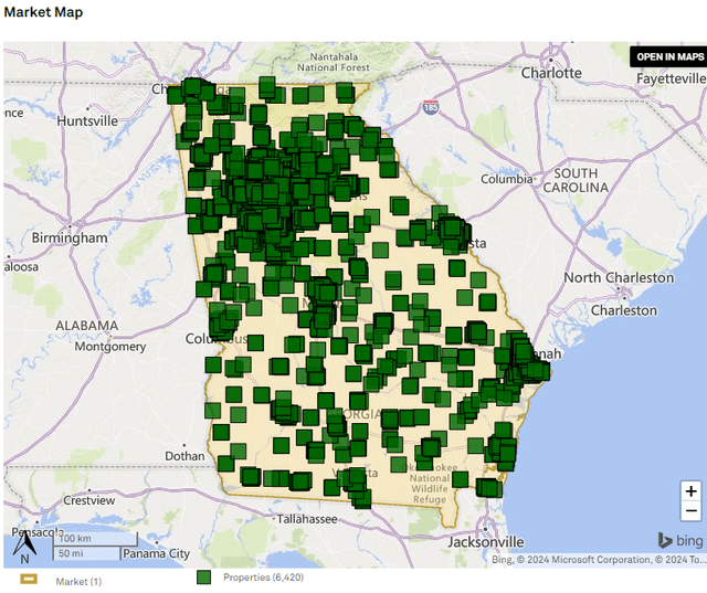 A map of the state of georgia Description automatically generated